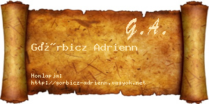 Görbicz Adrienn névjegykártya